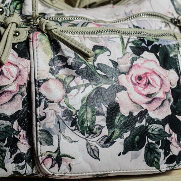 Pink and Green Handbag - Pink and Green Bag - Floral Shoulder Bag - WOW! - Picture 3 of 6